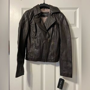 Black Rivet Wilson’s leather moto jacket
